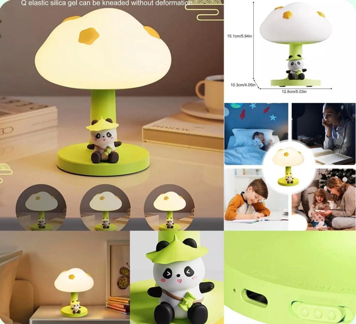 Silicone Panda Night Lights for Kids