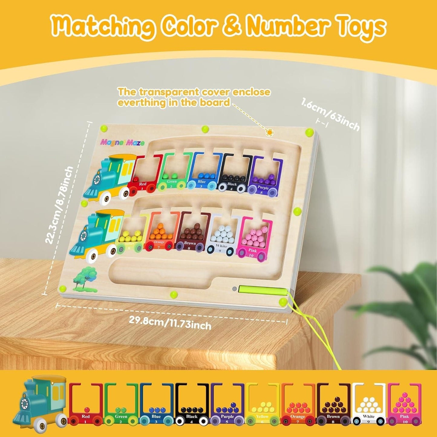 Magnetic Color & Number Maze