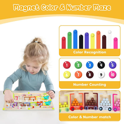 Magnetic Color & Number Maze